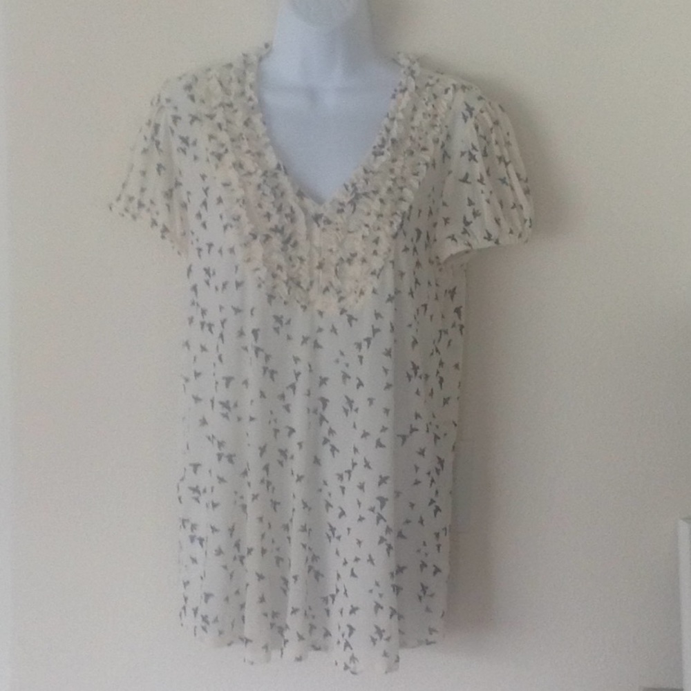 Super cute semi sheer top